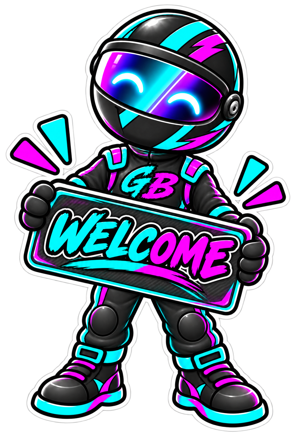 Greazy Buddy waving hello